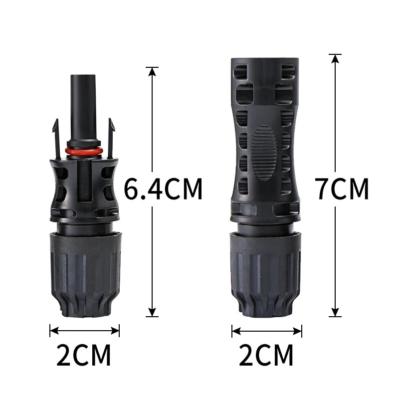 PV Connector 1500V 30A IP67 DC Plug For 2.5/4/6mm² Cable Waterprof For Solar Kit