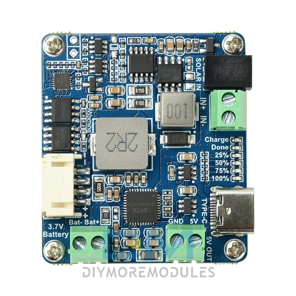 6-24V Solar Panel Power Management Module 5V 3A MPPT PD QC FCP SFCP Type-C