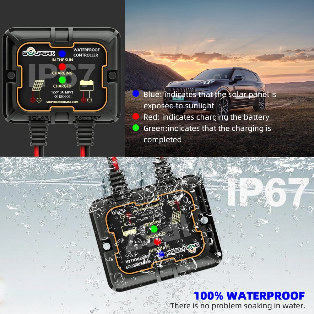30W Solar Panel Kit 16V Solar Battery Trickle Charger Maintainer for Boat Car RV