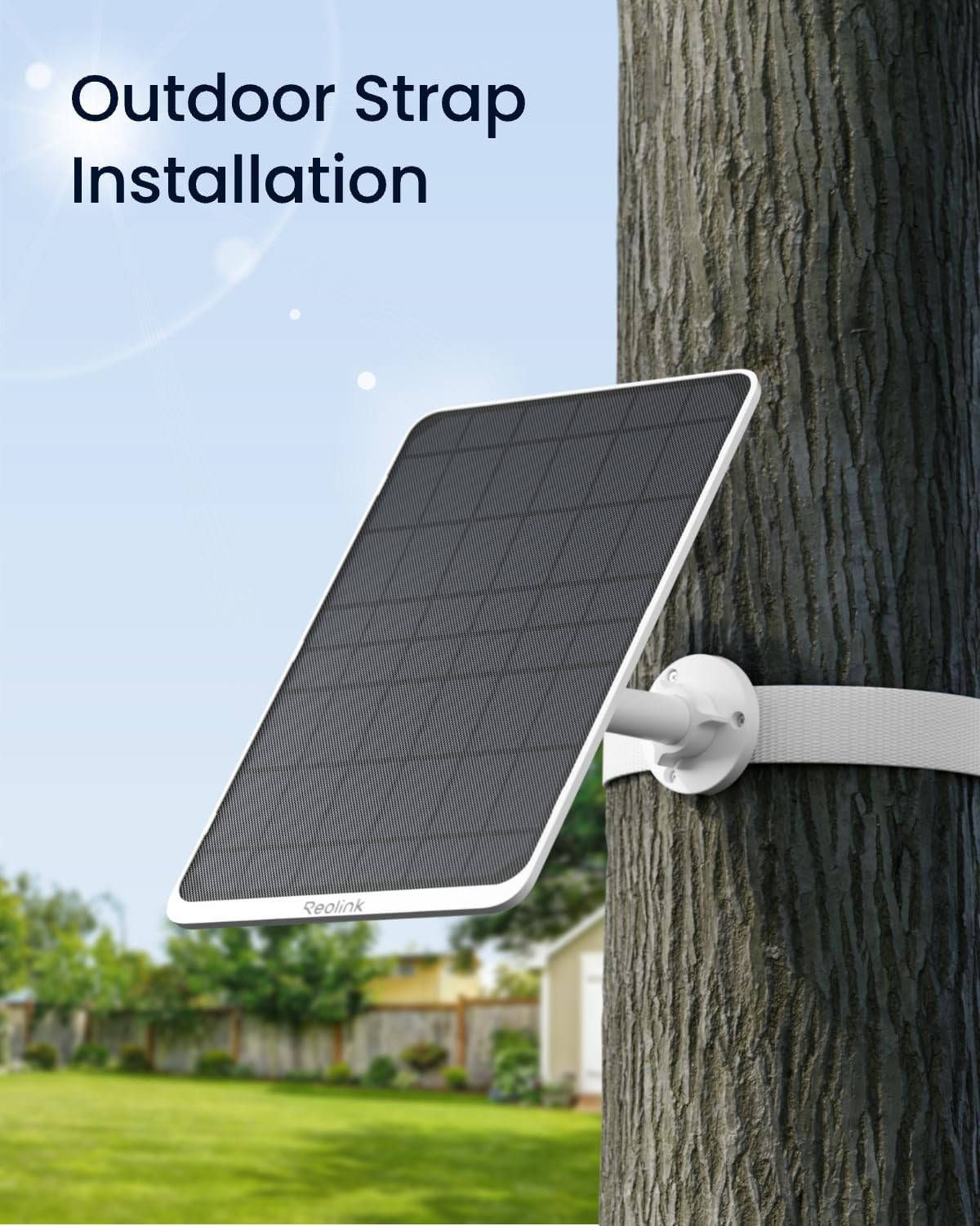 12W Waterproof Solar Panel for Wireless Outdoor Cameras – White
