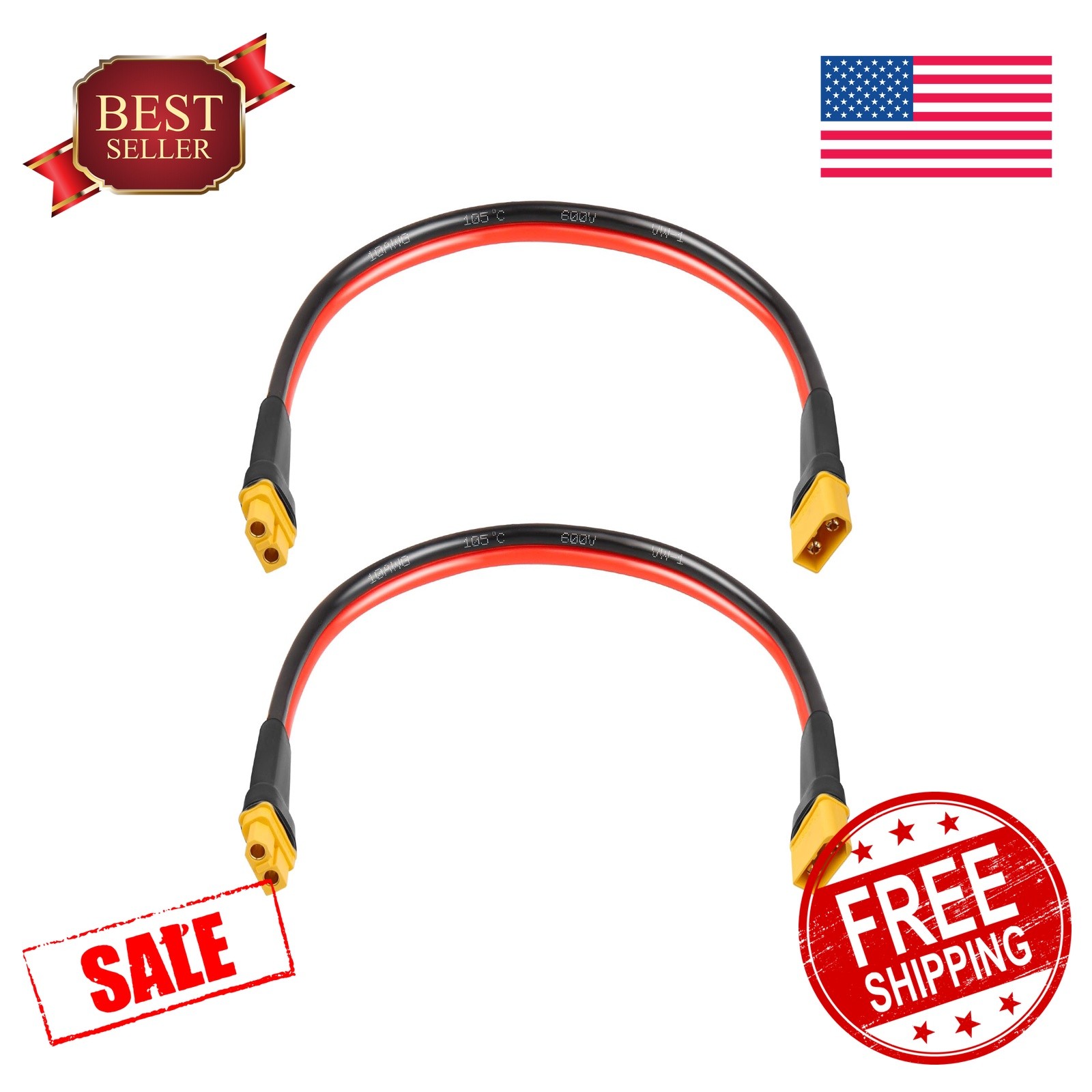 MOOKEERF XT60 Extension Cable 1FT