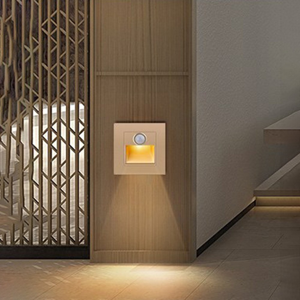 Indoor Motion Sensor LED Stair Light Recessed Wall Light for Safe Stair Use