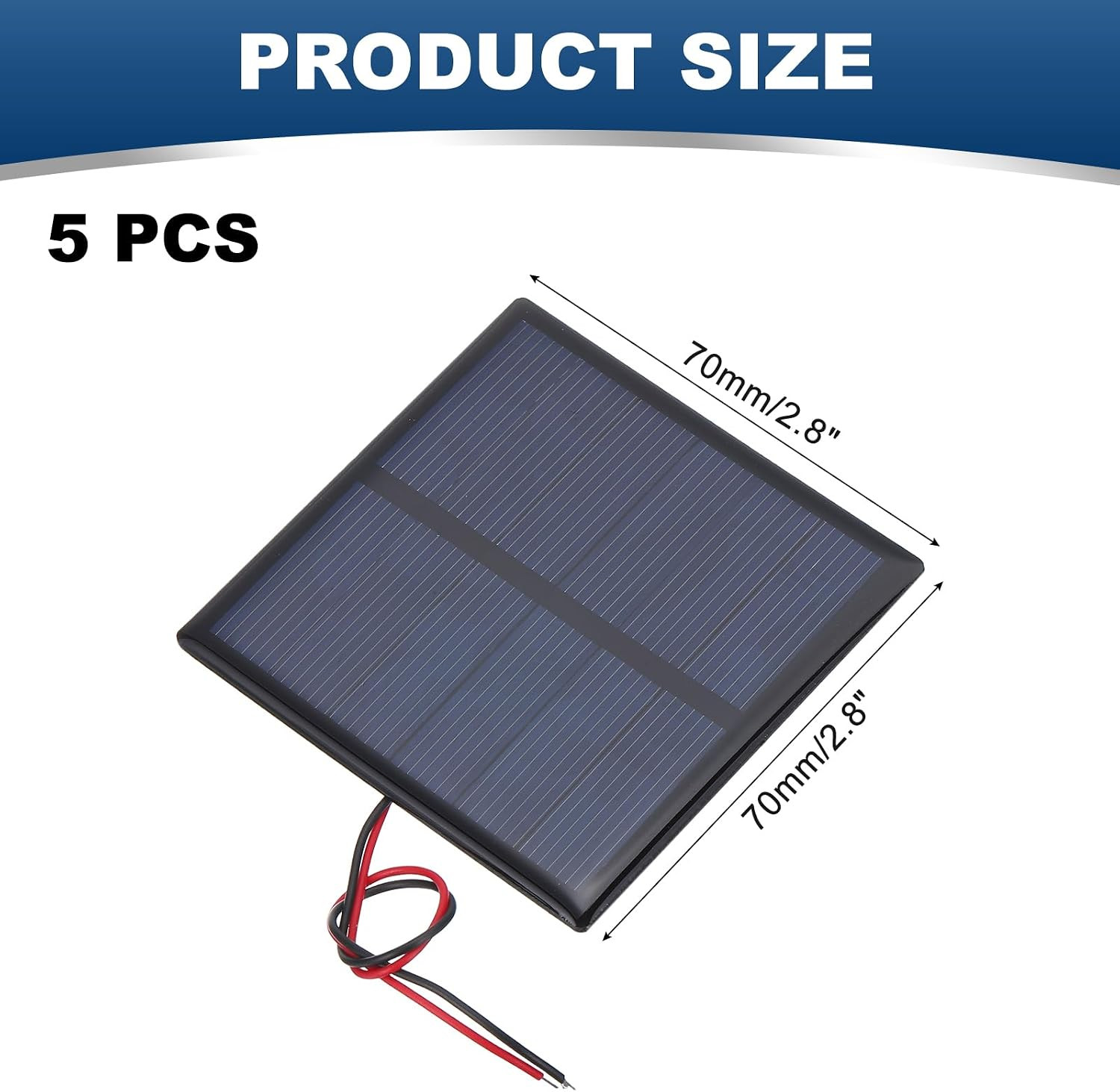 5 Pcs 3V 0.63W 210Ma Mini Solar Panels, Small Polycrystalline Solar Cell Panel w