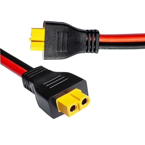 10AWG XT60 Y Splitter Cable, XT60 Female to Dual Male Connector Adapter for