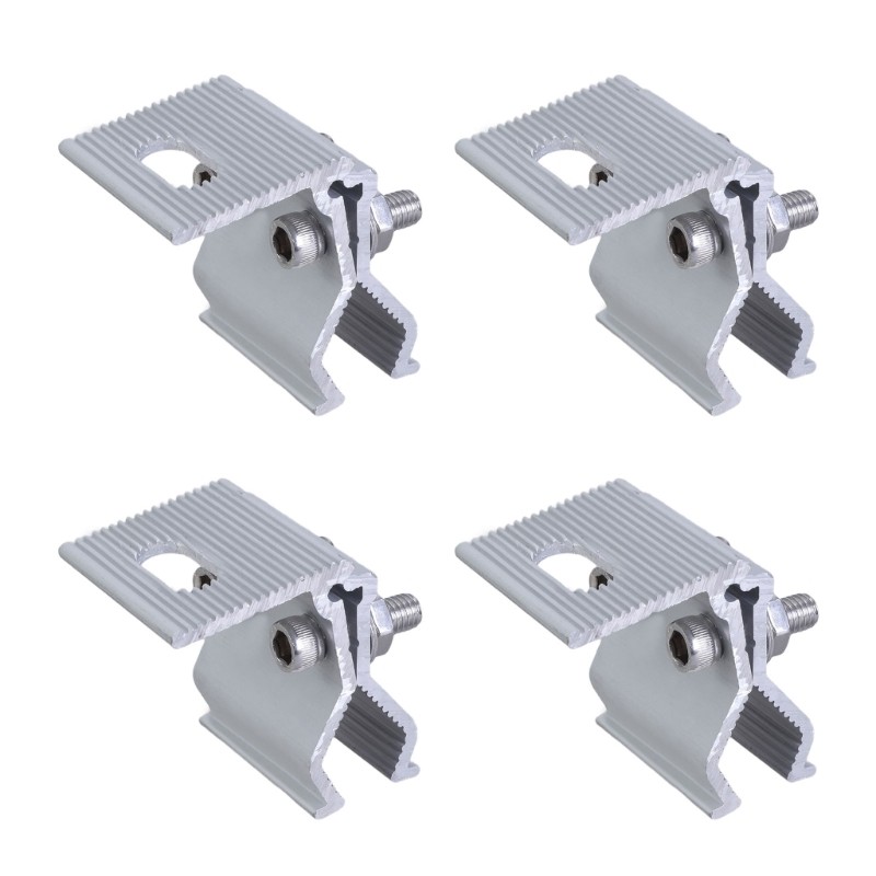 4pcs Lightweight Corrosion Resistant Solar Panel Fixing Clamps for Roof Floor