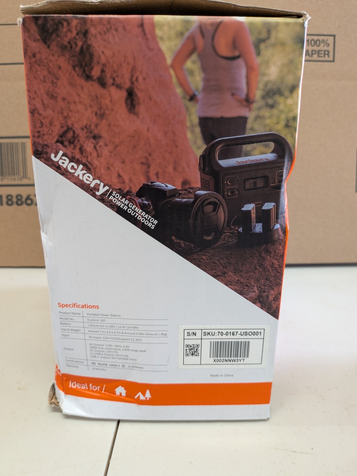 Jackery Explorer 160 167Wh 100W Portable Power Station AC DC USB Generator Parts