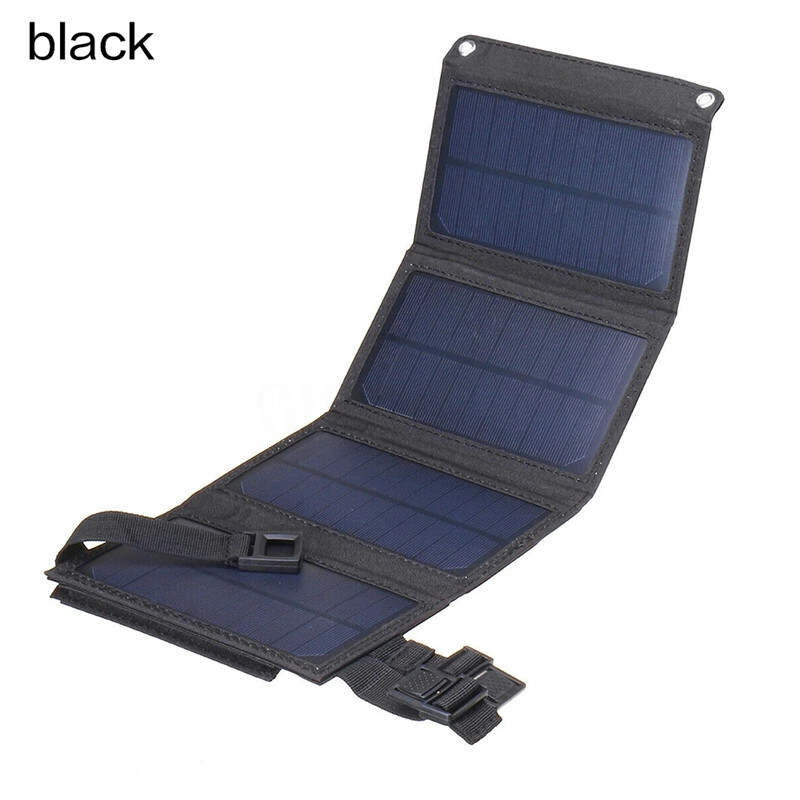 80W Solar Panel Folding Power Bank Outdoor Camping Hiking Phone USB Charger NEW