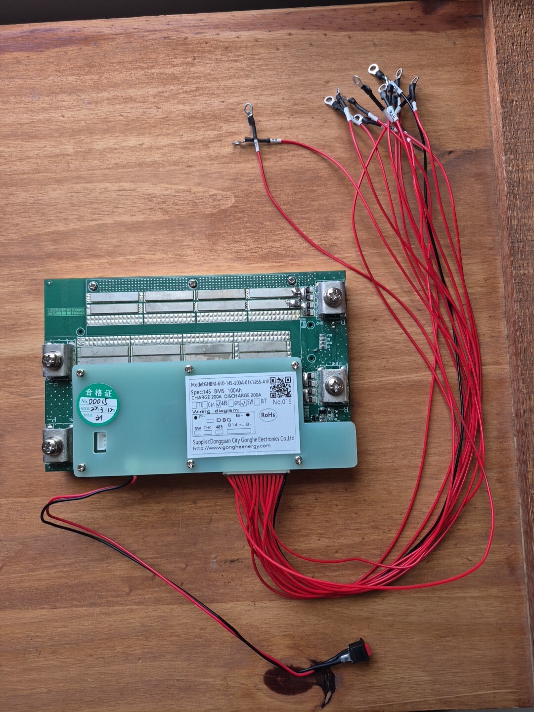 100 Ah 200A charge/discharge BMS 14S