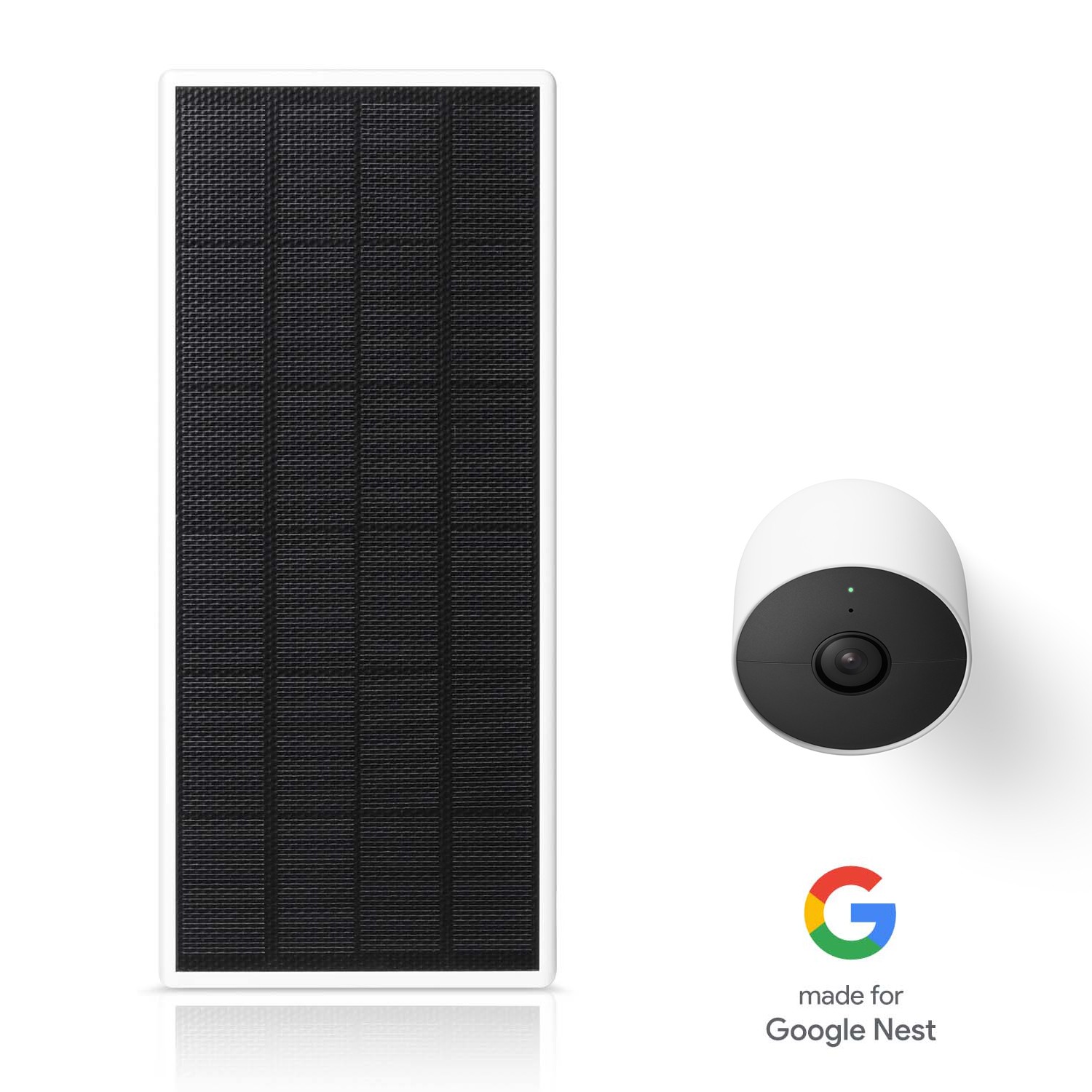 2.5W Solar Panel for Google Nest Cam Outdoor or Indoor, Battery ( 2 Pack)