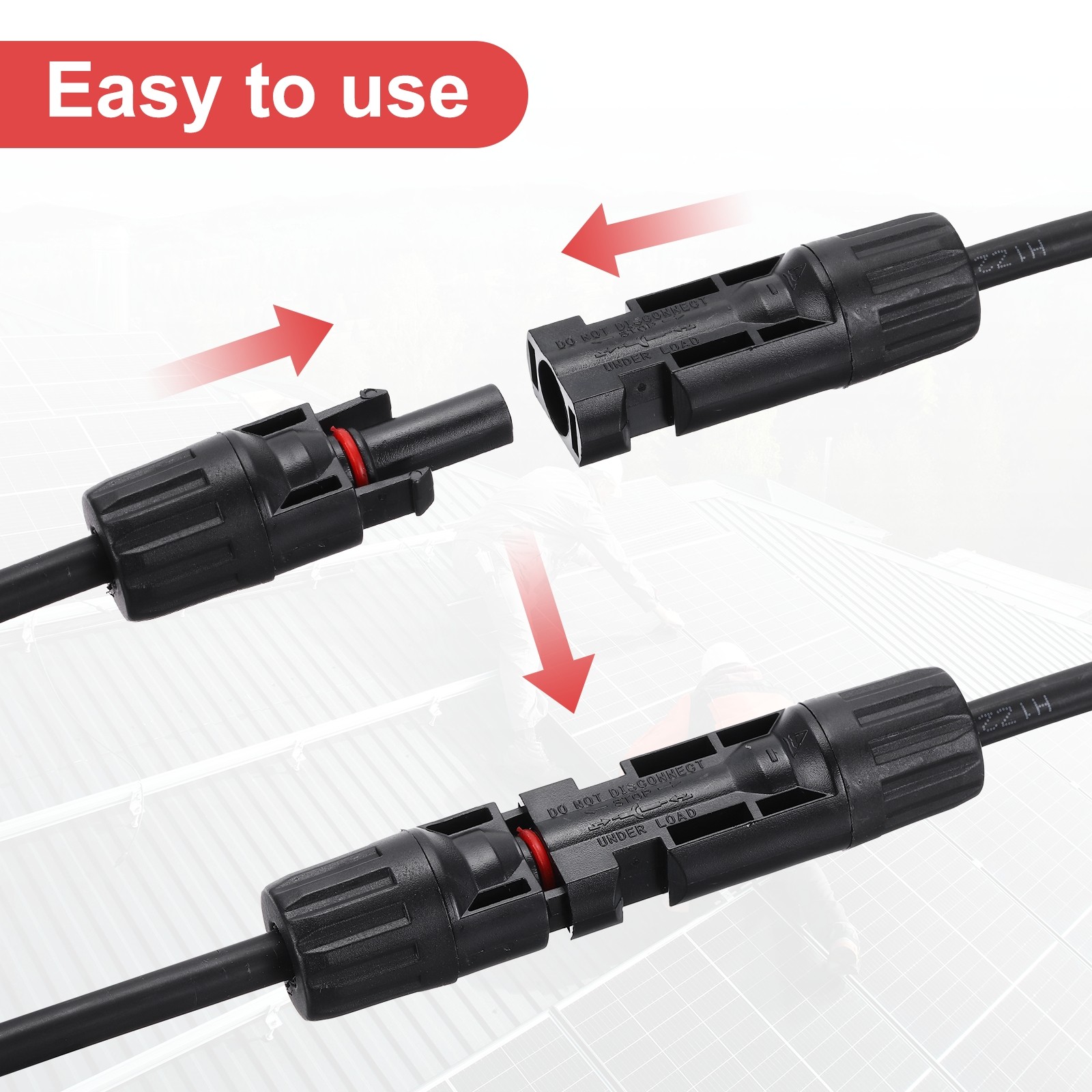 Solar Panel Connector Y Branch 2 to 1 Parallel Solar Panel Splitter 2 Way