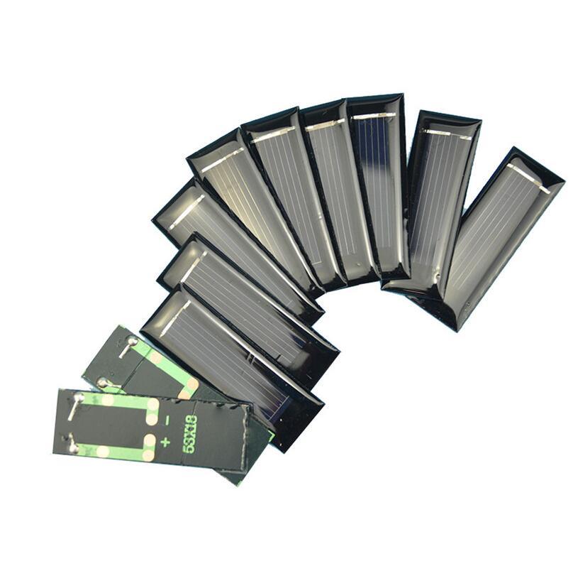 50PCS 0.5V 130mA Mini Solar Polycrystal Panel Cells DIY Solar Accessories