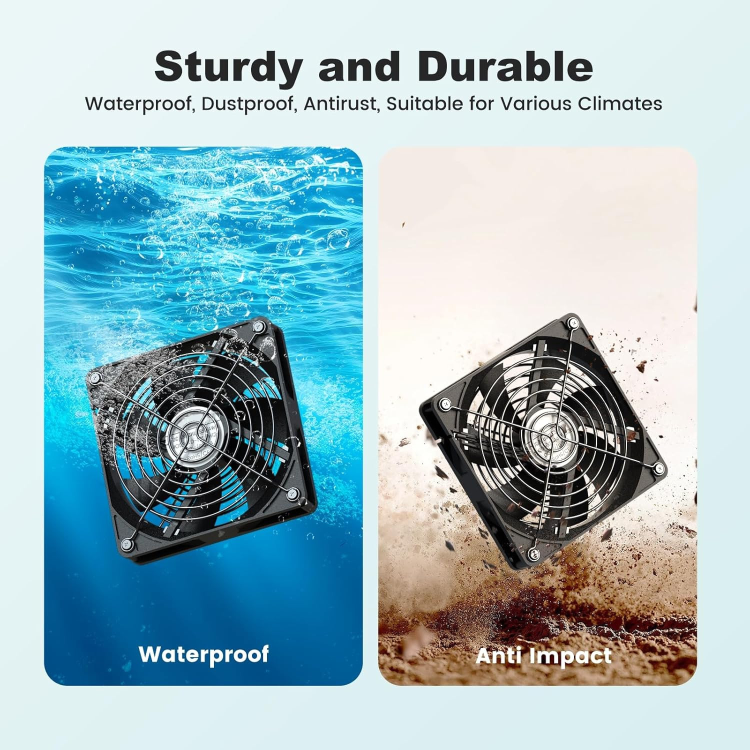 Solar Powered Fan Kit 35W Waterproof Triple Fan Exhaust Greenhouse Chicken Coop