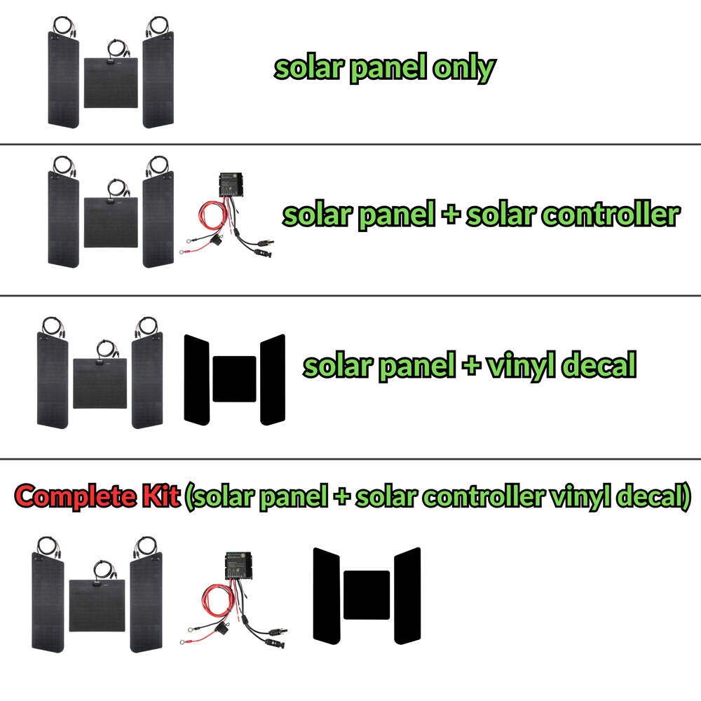Lensun Solar Panel Kit 80W 12V for Toyota 4Runner 4th&5th Gen(2003-2024) Offroad