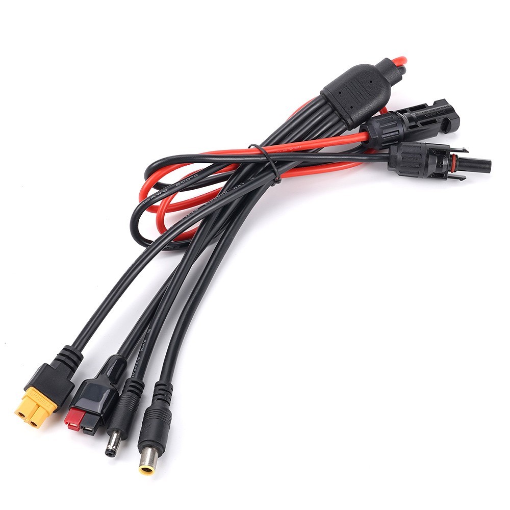 4-in-1 Solar Connector Extension Cable Splitter Solar Adapter to XT60（3ft）
