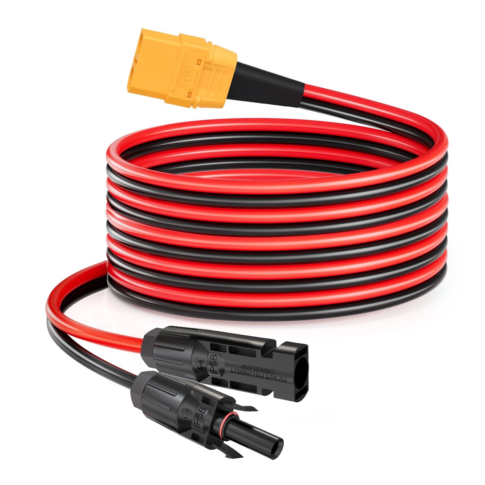 XT90 Solar Cable, 10AWG 10FT XT90 Female to Solar Panel Connector Cable for S…
