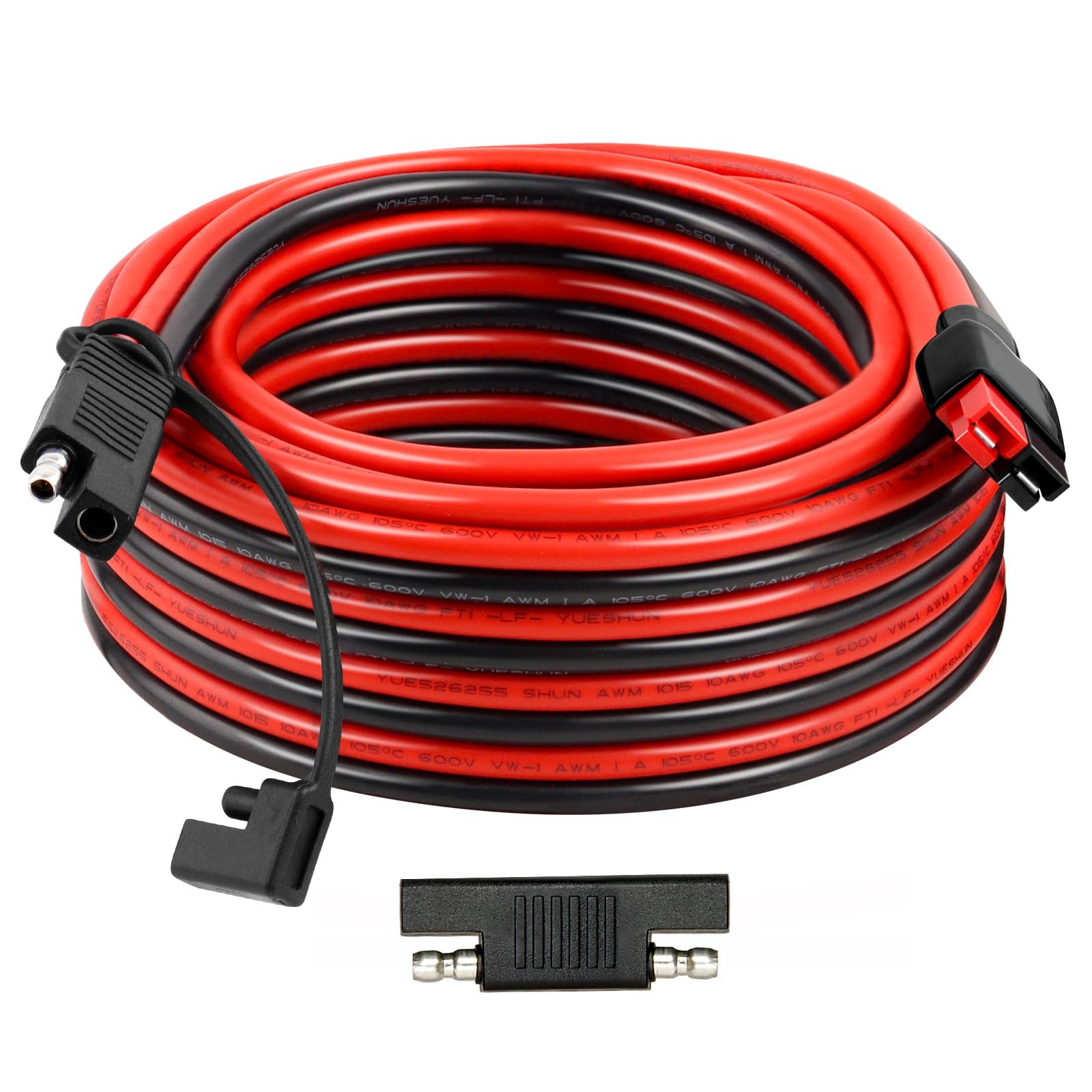10AWG Heavy-Duty Extension Cable 15FT Anderson SAE Connector – Ideal for Solar