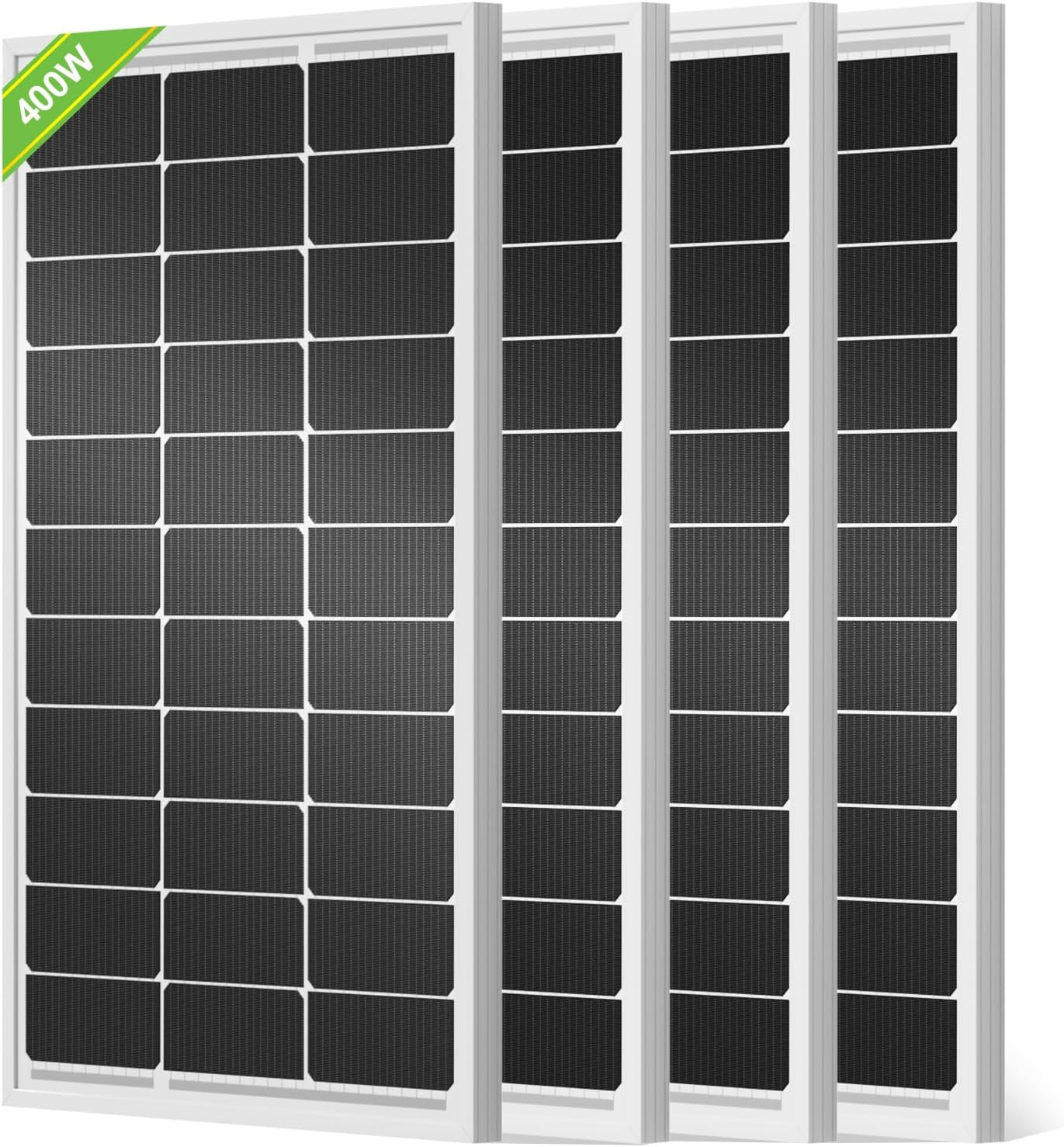 ECO-WORTHY 400W Solar Panels N-Type 4Pcs 100 Watt 18V Monocrystalline Solar Pane