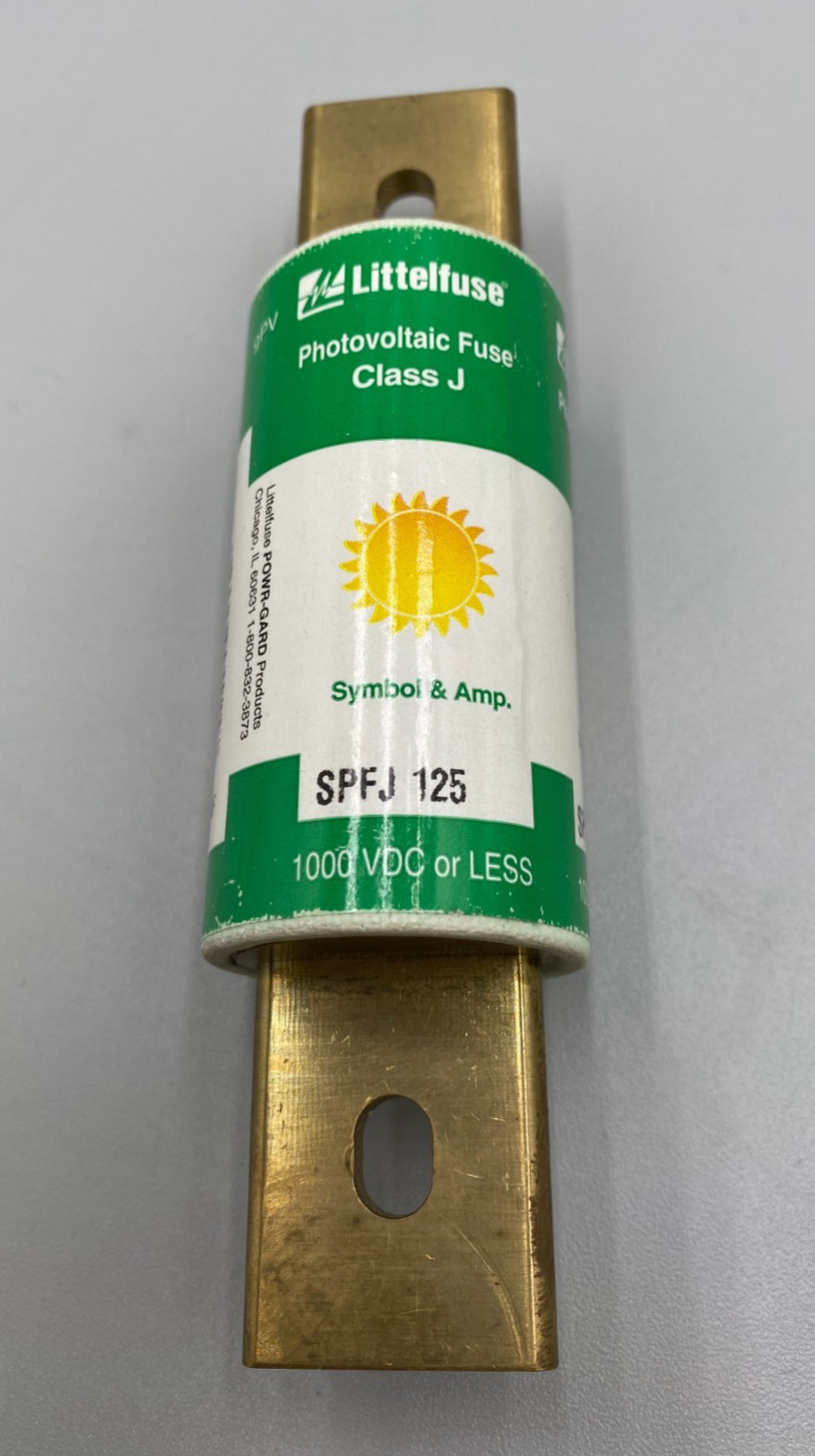 Littelfuse SPJF 125 1000VDC or Less Class J Photovoltaic Fuse Excellent