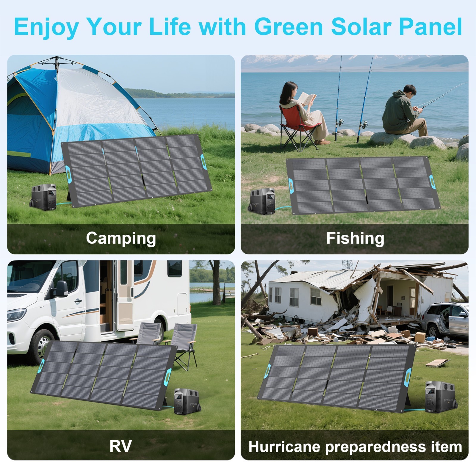 400W Solar Panel Portable XT60 fit for Jackery Explorer 1500 Ultra Power Station