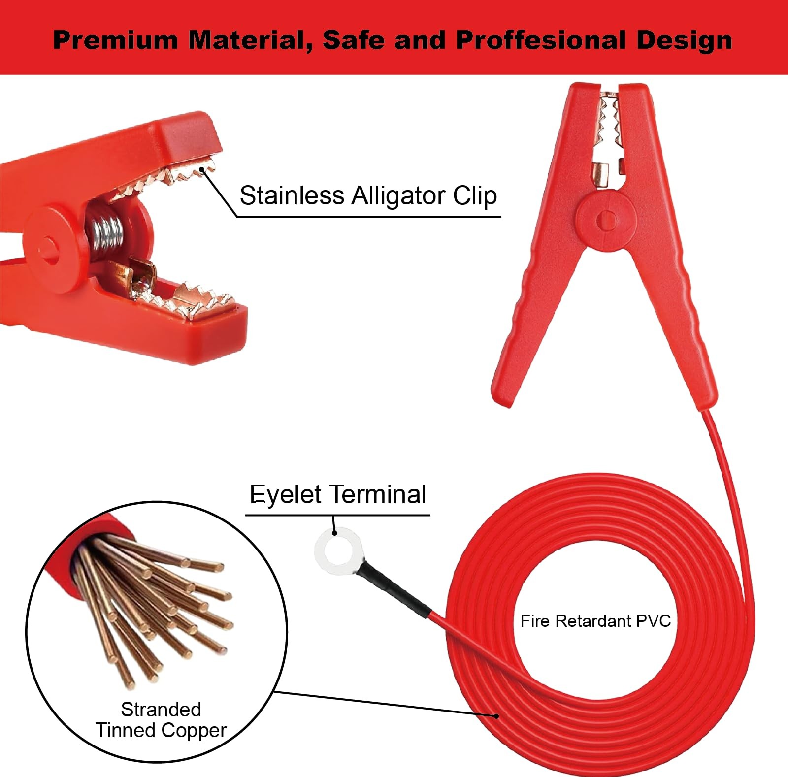Fence Jumper Cables with Crocodile Clips, Electric Fence Jumping Lead Solar …