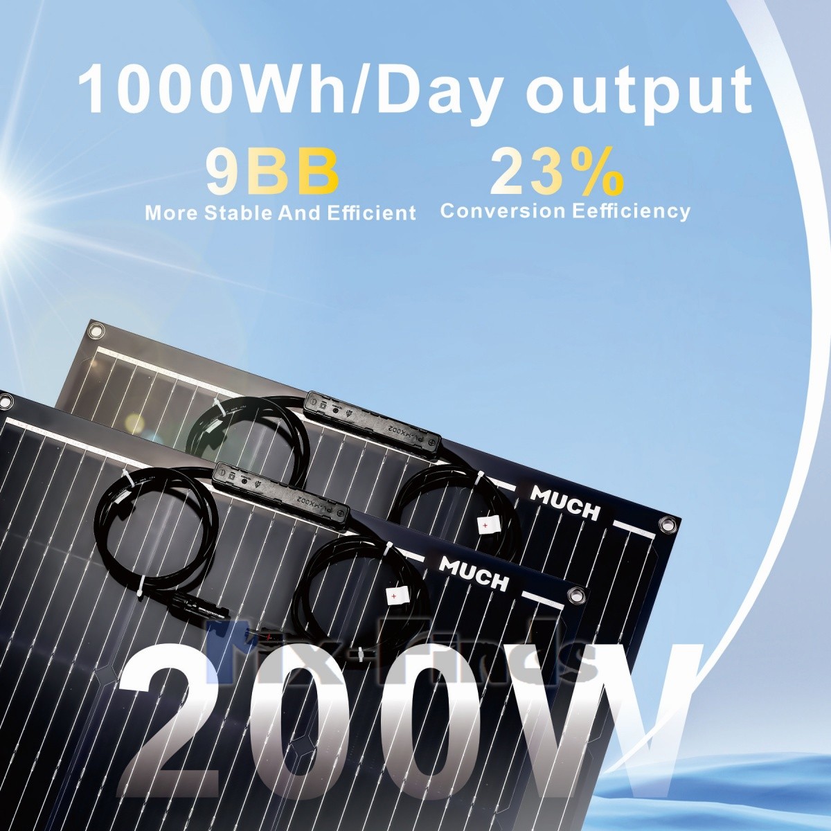200W Flexible Solar Panel + Controller MC4 Connector RV Camping Off-Grid Rooftop