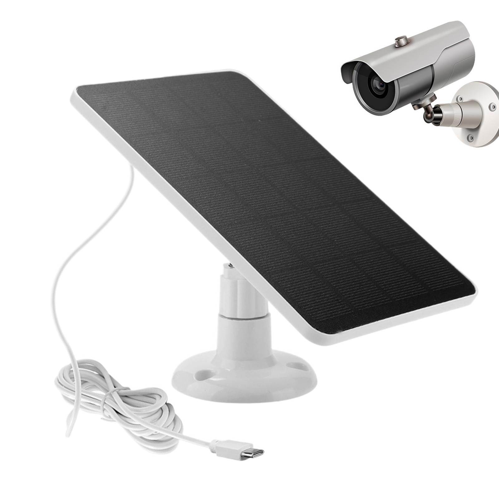 10W 6V Type-C Solar Panel Camera Outdoor Charger Security Camera Home
