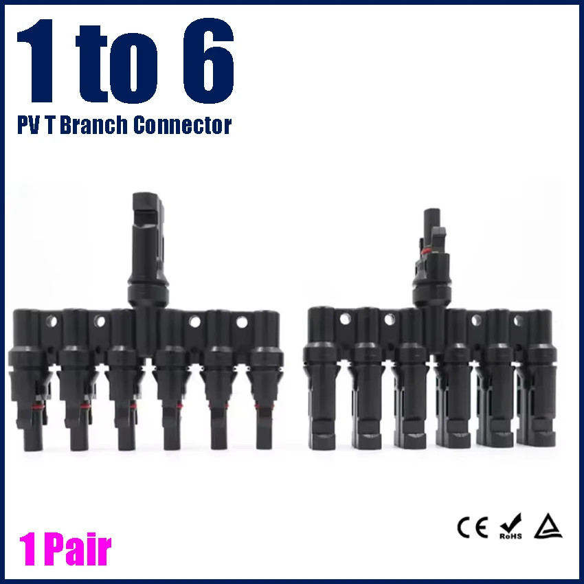 1 to 2/3/4/5/6T Solar MC Connectors for Photovoltaic Energy PV Panel Parallel Sp