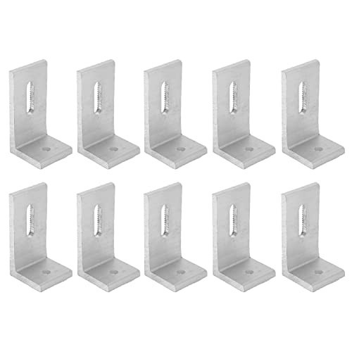 10-Pack Heavy-Duty Aluminum L-Foot Solar Panel Mounting Brackets, Waterproof PV