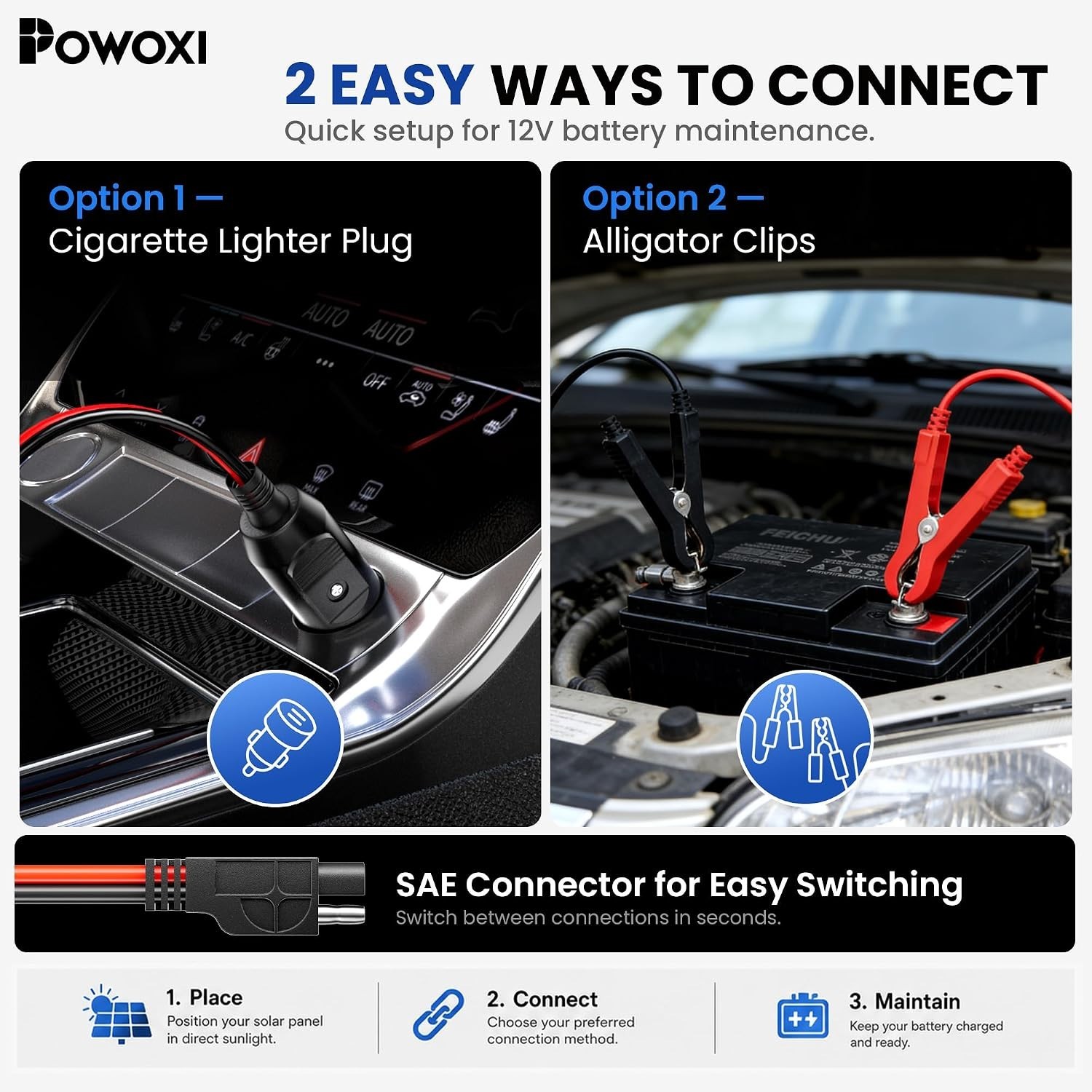 Intelligent Safety Protections | Solar Battery Charger