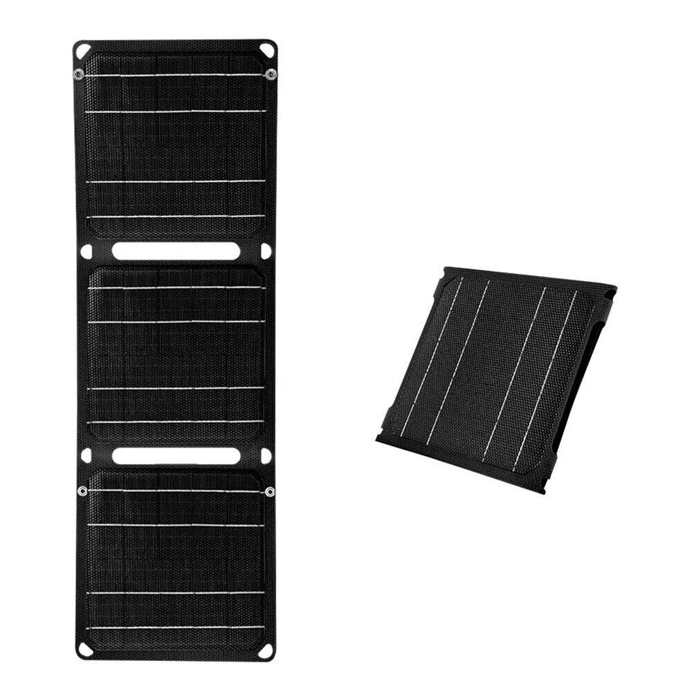 Solar Panel 5V 21W Dual USB Folding Power Bank Phone Charger Camping Hiking