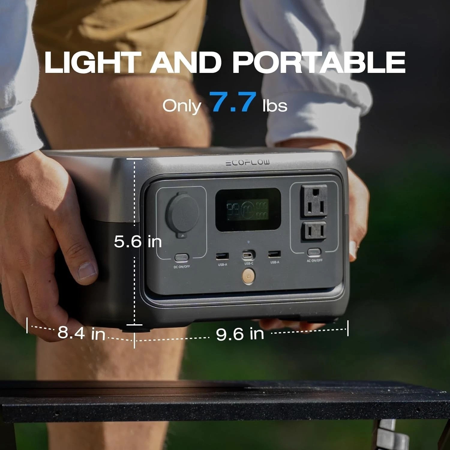 EcoFlow RIVER 2: 256Wh Solar Generator with 1-Hour AC Fast Charging & 600W Power