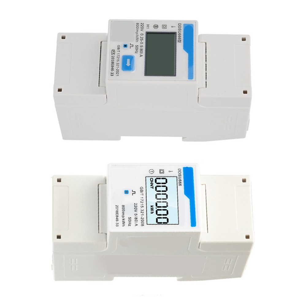 220V Single-Phase Real-time KWh Readings Clear LCD Readout Energy Counter