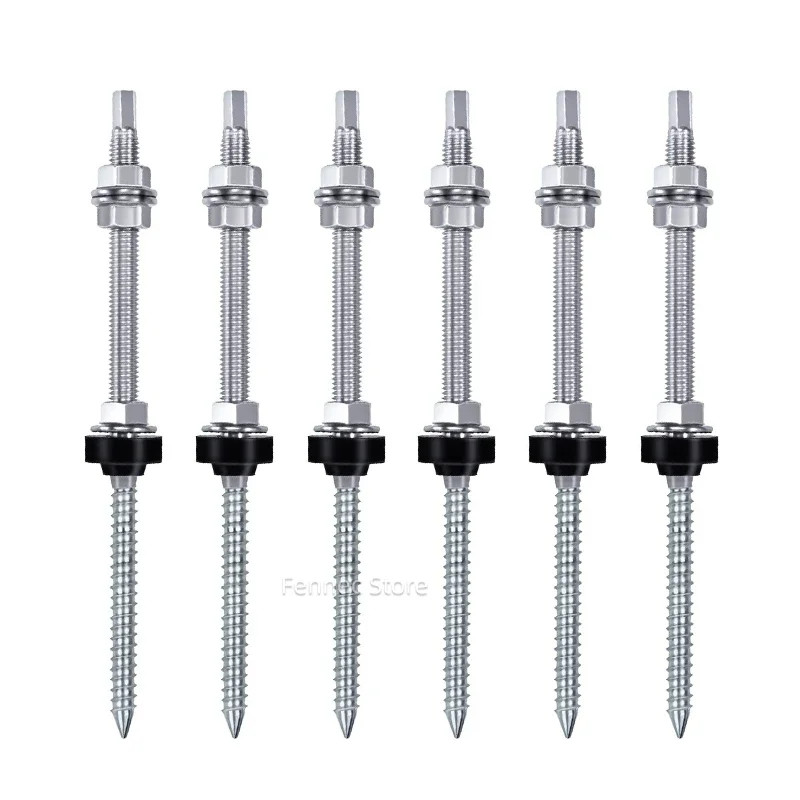 Solar Hanger Bolts Solar Panel Roof Mounting Screws 4/6Pcs M10 Solar Accessories