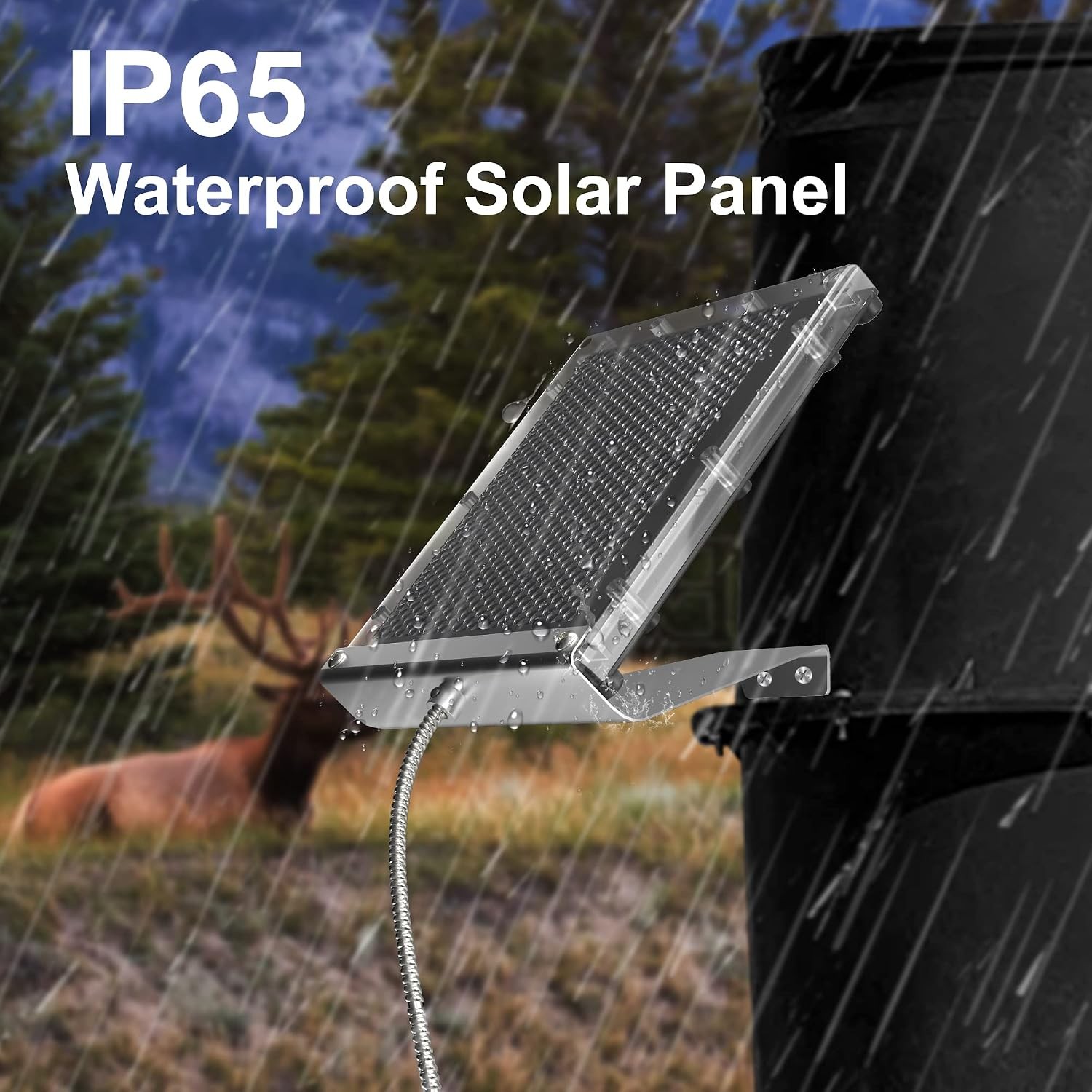 Waterproof Solar Battery Charger 6V 1.5W for Solar Powered Deer Feeder Outdoor