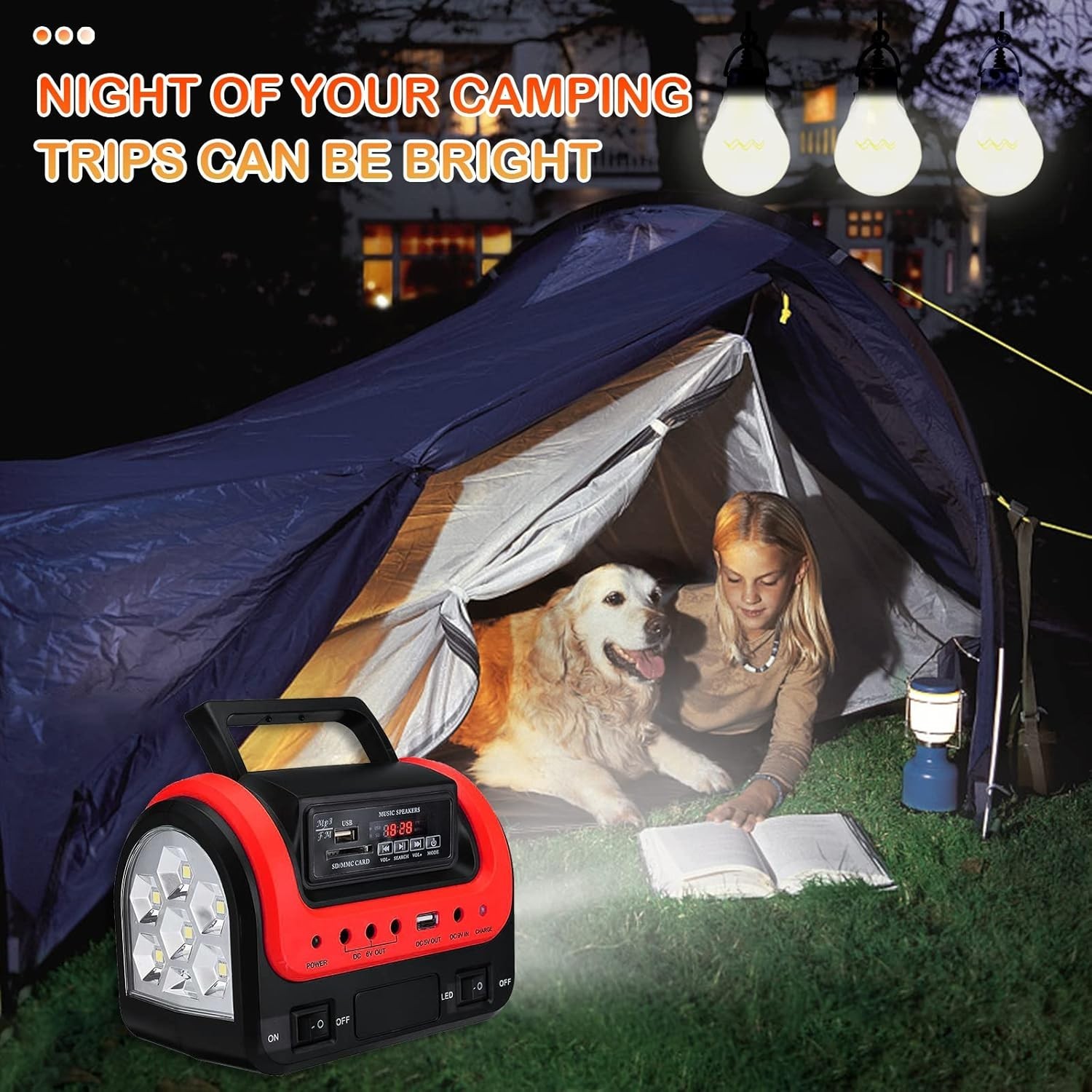 Multi-Device Charging Solar Power Station – Safe & Quiet for Camping Essentials