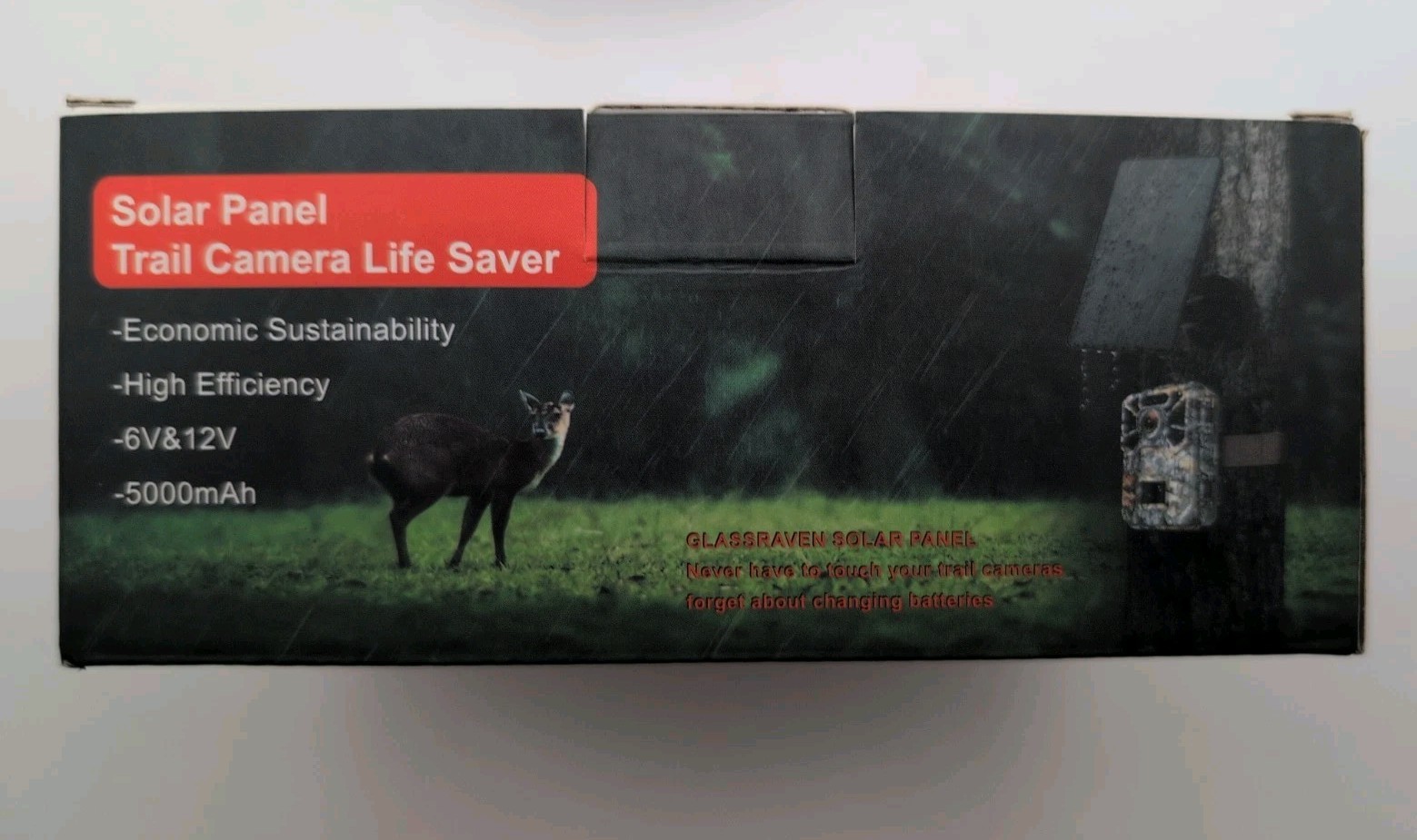 Solar Panel W/Battery For Trail Camera 6V/12V 5000mAh – New Hunting Cam Power