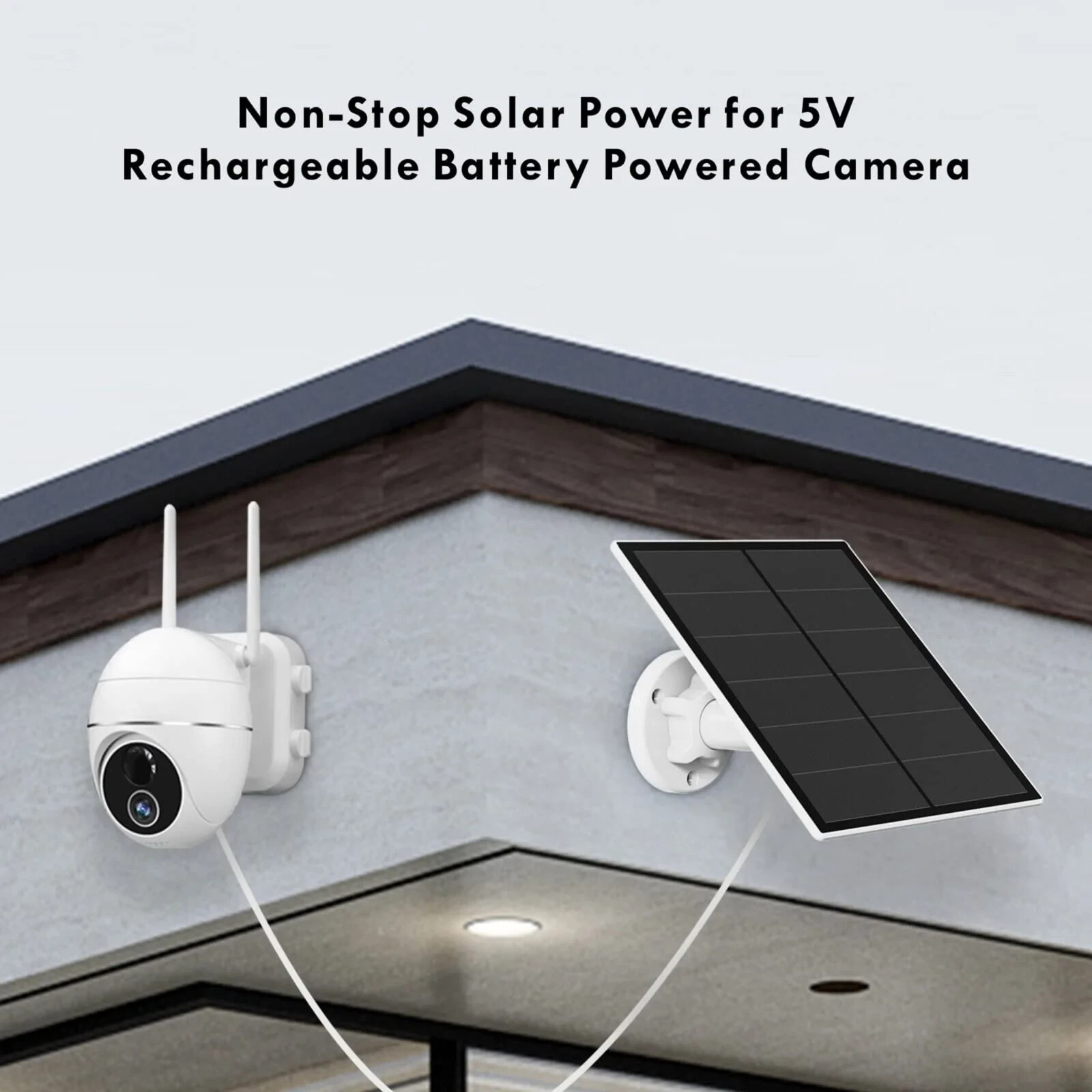 NETVUE Solar Lite White Panel Bracket, Easy to Install.