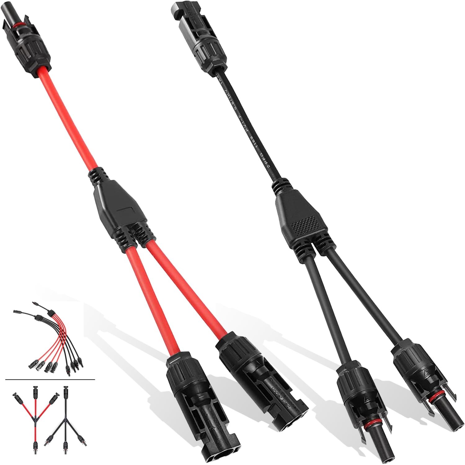 Y Branch Solar Connector MC4 Y Cables MMF FFM Solar Panel Connector Pair