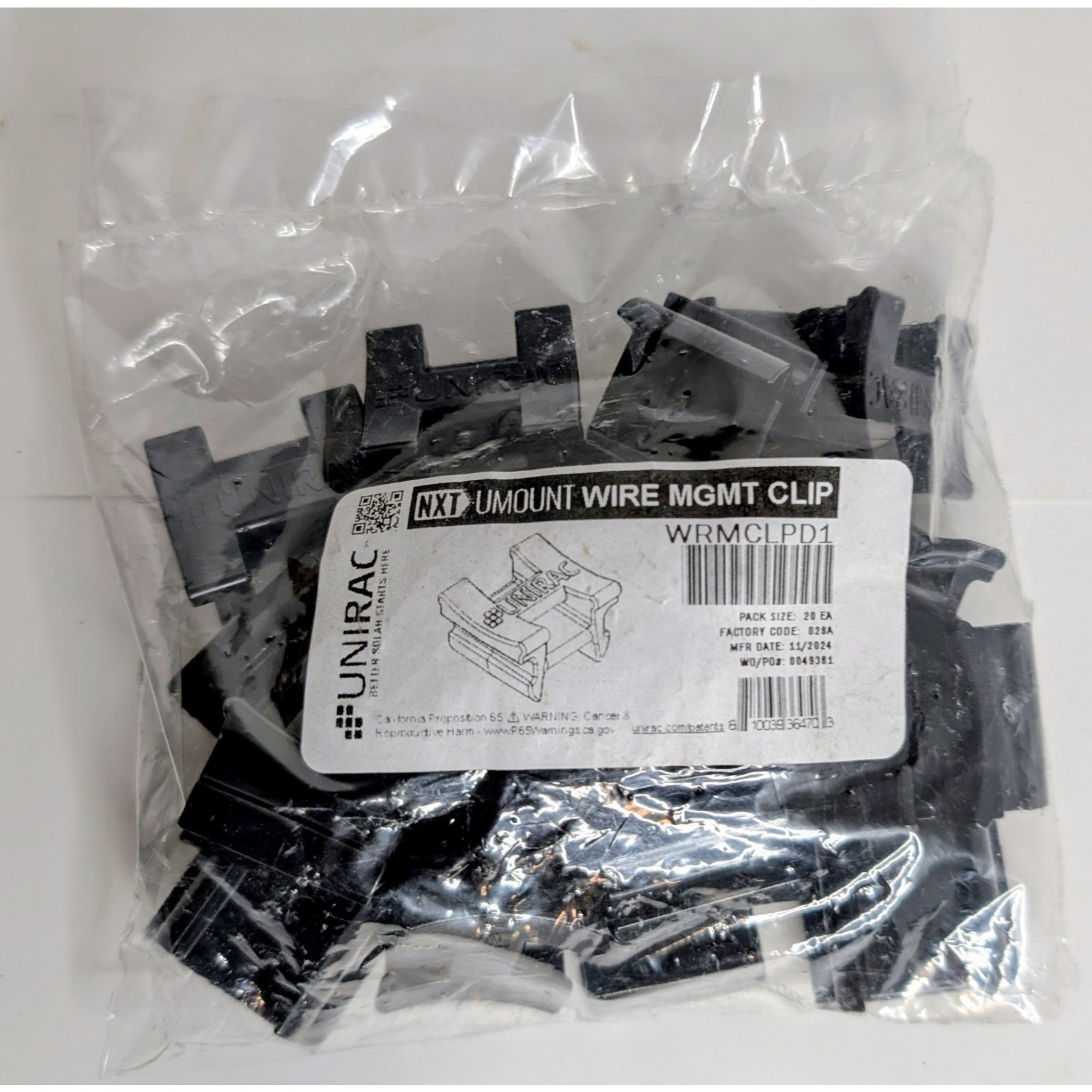 UNIRAC Wire Management (20 Pack) WRMCLPD1