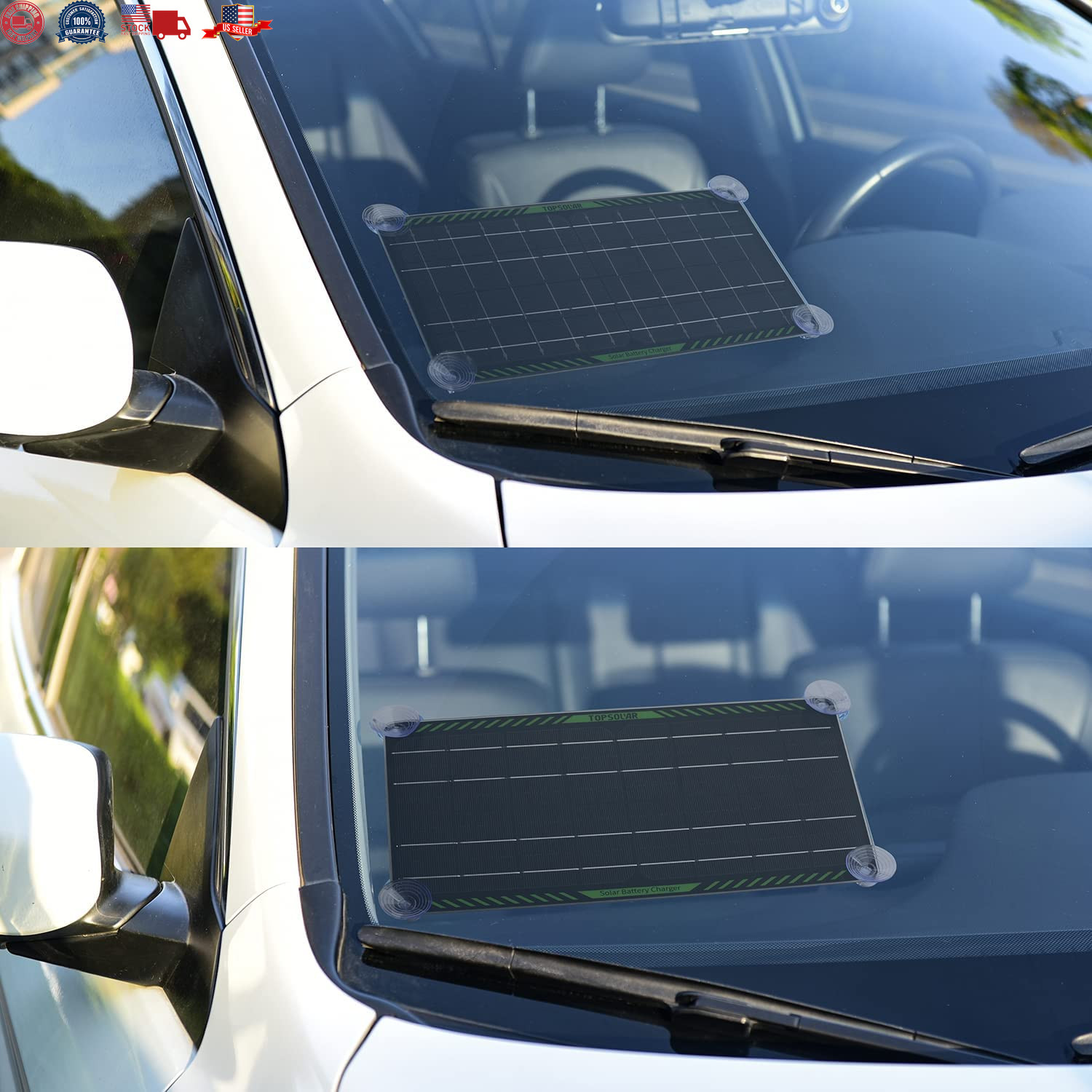 10W Solar Battery Maintainer Waterproof Car RV Boat Charger 12V Tender Trickle