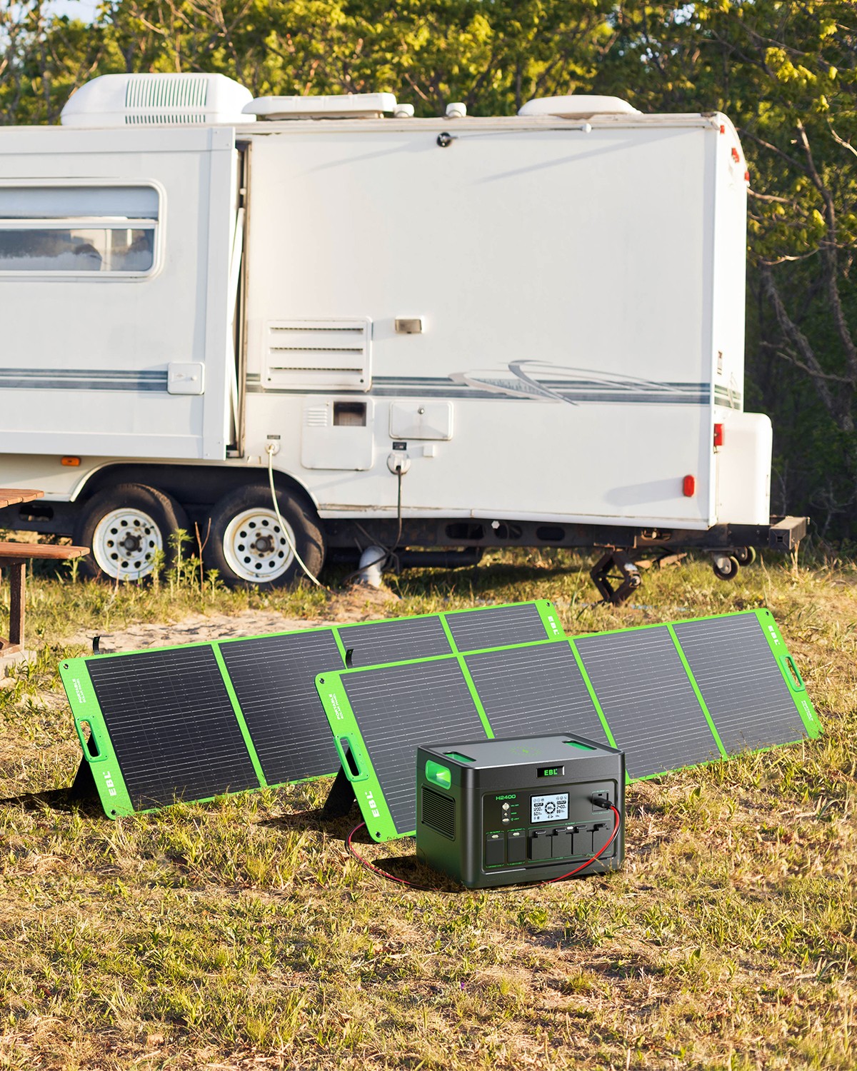 1843.2Wh 2400W Power Station Portable Solar Generator RV LiFePO4 Backup Outdoor