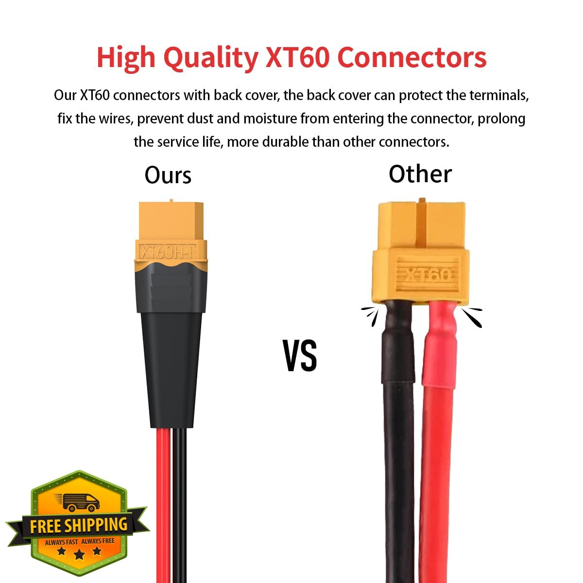 ELFCULB 10AWG 2FT SB50 to XT60 Cable