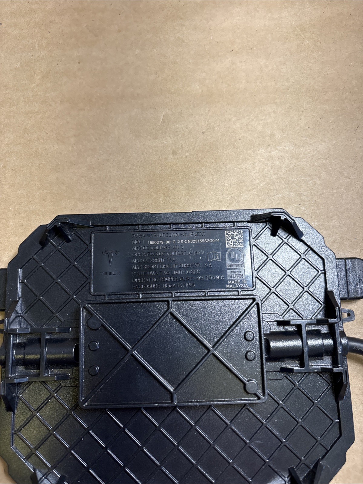 TESLA OEM: PV Rapid Shutdown 1550379-00-G 600V 12Amp-CLEAN WORKS***