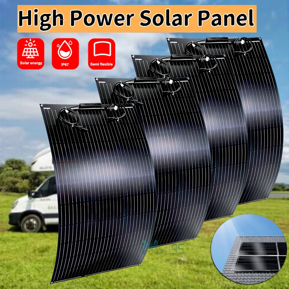 400W Mono Flexible Solar Panel – High Efficiency, Lightweight, Bendable, RV Home