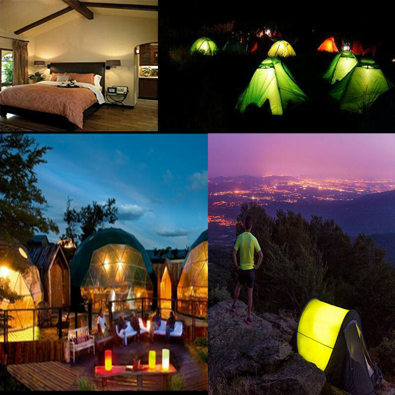 1W 6V Mini Solar Panel & 15W Rechargeable LED Light Bulb for Camping Garden US