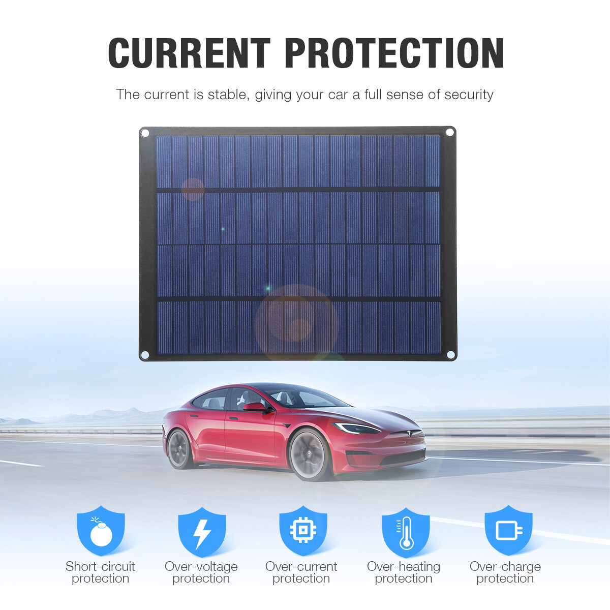 20W Solar Panel 12V Trickle Charger Battery Charger Kit Maintainer Boat RV Car