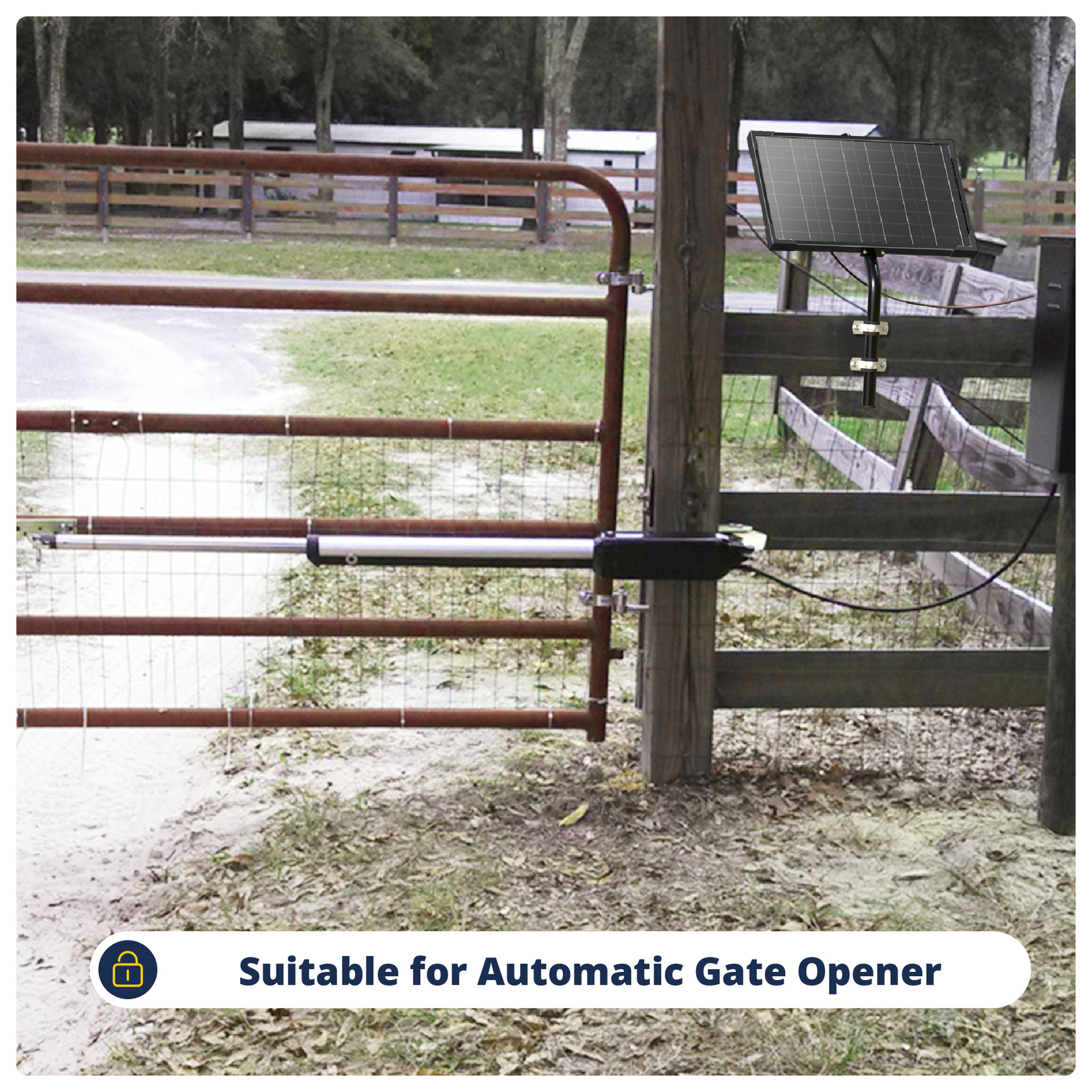 Voltset 10W Solar Battery Charger Kit for Electrical Fence Automatic Gate Opener