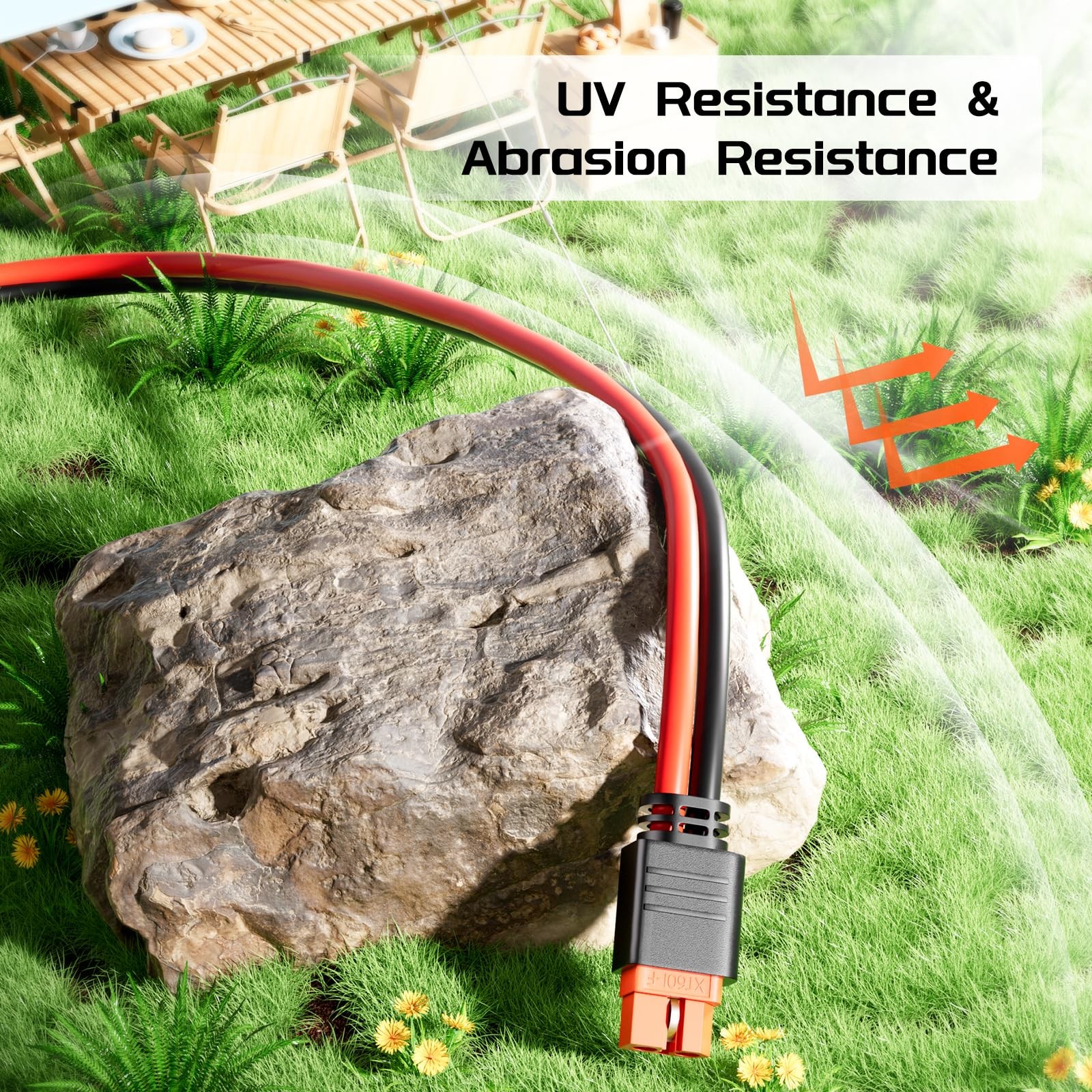 Solar To Xt60i Charge Extension Cable 25ft 10awg Solar Connector To Xt60 Adapter