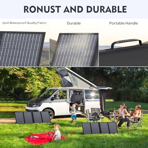 Foldable Solar Panel Charger with 18V DC Outlet for Portable Power 60W