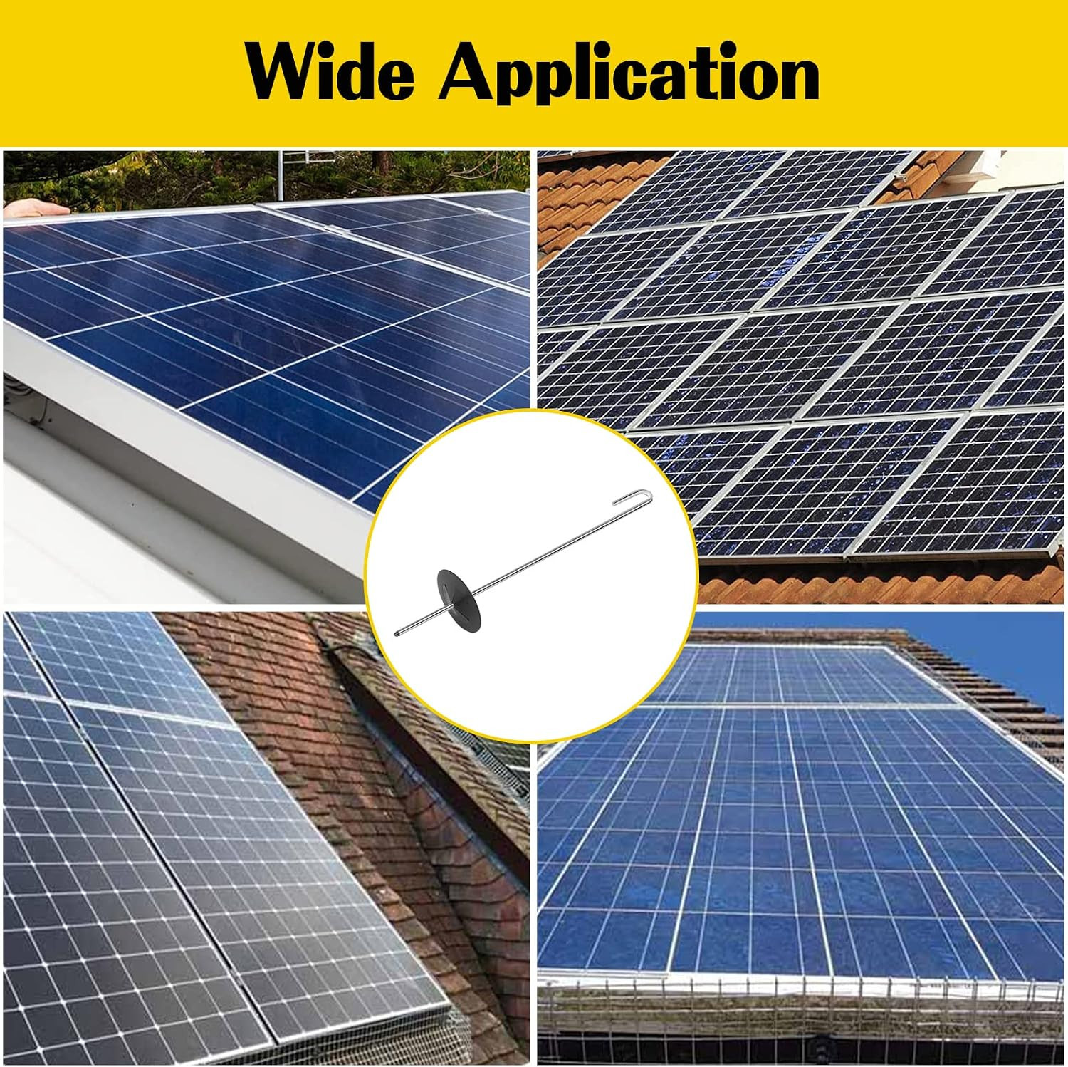 Solar Panel Bird Guard Fastener, 50 Sets Critter Guard Clips for Attaching Wire